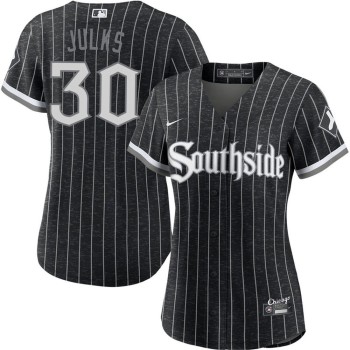 Women's Chicago White Sox #30 Corey Julks Black Home Official Player Jersey