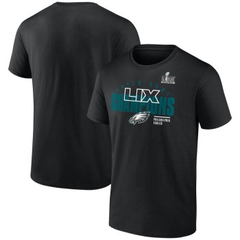Men's Philadelphia Eagles Black Super Bowl LIX Champions Legacy Iconic Victory T-Shirt Men's Philadelphia Eagles Black Super Bowl LIX Champions Legacy Iconic Victory T-Shirt