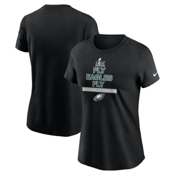 Women's Philadelphia Eagles  Black Super Bowl LIX Champions Local T-Shirt Women's Philadelphia Eagles  Black Super Bowl LIX Champions Local T-Shirt