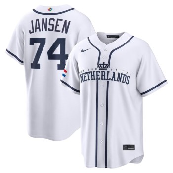 Men's Netherlands Baseball #74 Kenley Jansen White 2026 World Baseball Classic Home Stadium Jersey Men's Netherlands Baseball #74 Kenley Jansen White 2026 World Baseball Classic Home Stadium Jersey