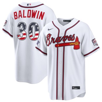 Men's Atlanta Braves #30 Drake Baldwin Nike White 2026 All-Star Edition Stars & Stripes Stadium Jersey Men's Atlanta Braves #30 Drake Baldwin Nike White 2026 All-Star Edition Stars & Stripes Stadium Jersey