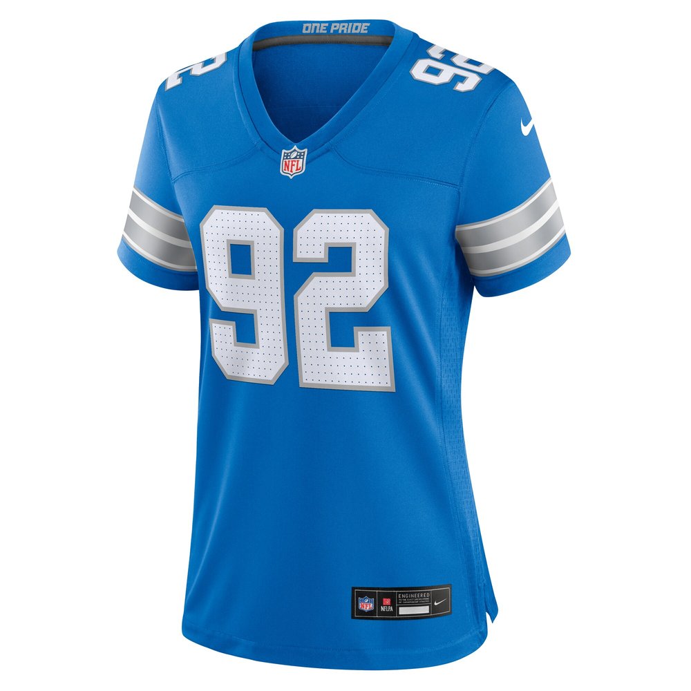 Women's Detroit Lions Marcus Davenport  Blue Team Game Jersey