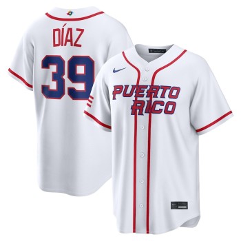 Men's Puerto Rico Baseball #39 Edwin Diaz White 2026 World Baseball Classic Home Stadium Jersey Men's Puerto Rico Baseball #39 Edwin Diaz White 2026 World Baseball Classic Home Stadium Jersey