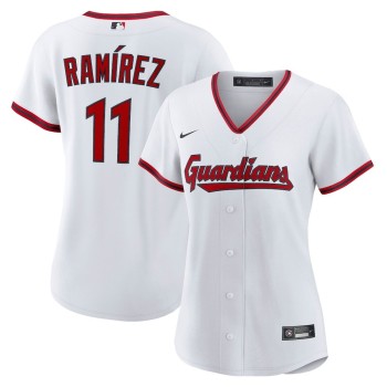 Women's Cleveland Guardians #11 Jose Ramirez Nike White Home Replica 2.0 Player Jersey Women's Cleveland Guardians #11 Jose Ramirez Nike White Home Replica 2.0 Player Jersey