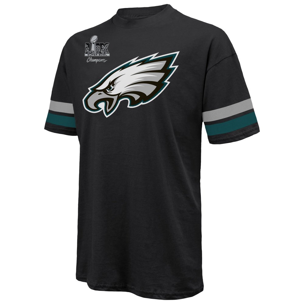 Men's Philadelphia Eagles #26 Saquon Barkley Threads Black Super Bowl LIX Champions Oversized Player Name & Number T-Shirt Men's Philadelphia Eagles #26 Saquon Barkley Threads Black Super Bowl LIX Champions Oversized Player Name & Number T-Shirt