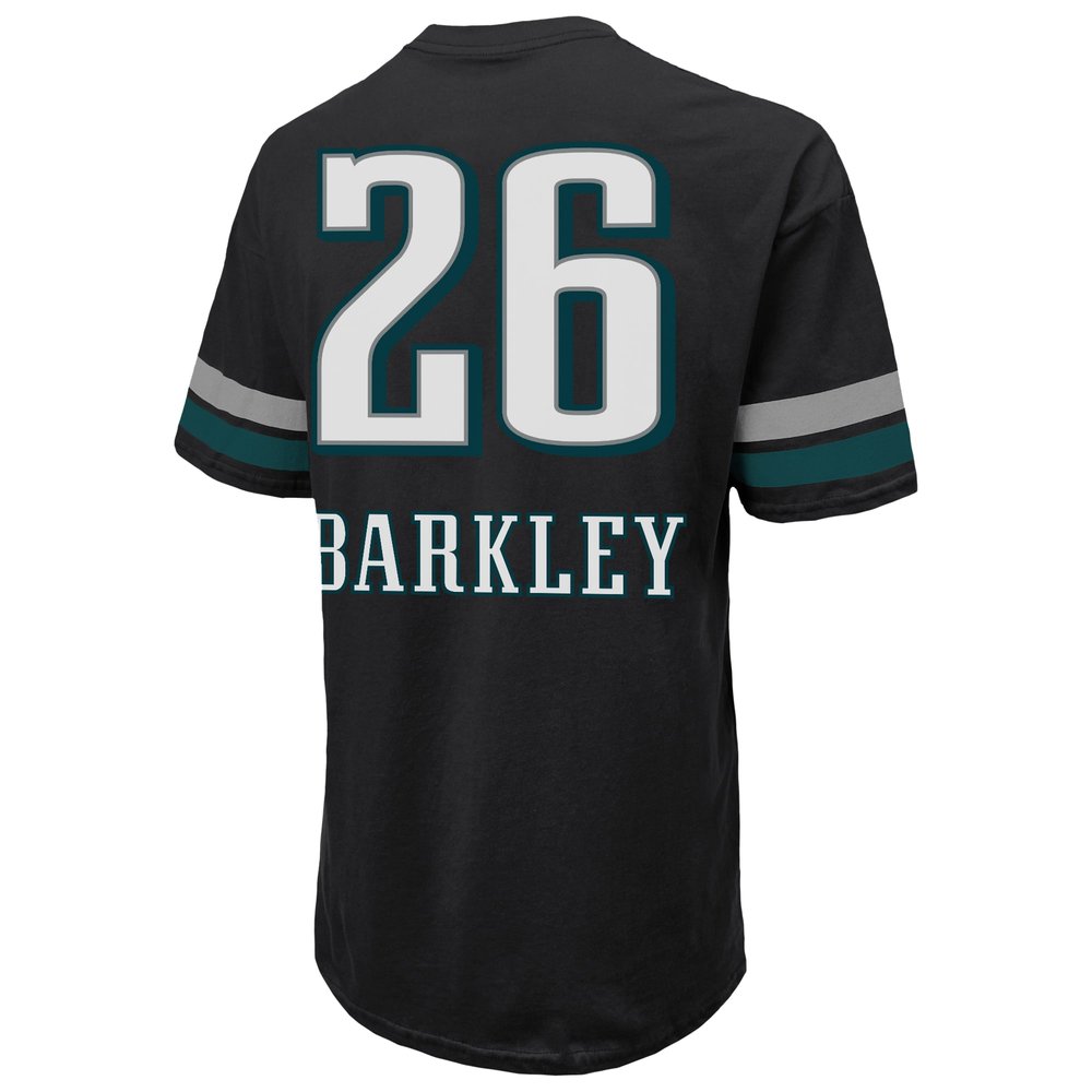 Men's Philadelphia Eagles #26 Saquon Barkley Threads Black Super Bowl LIX Champions Oversized Player Name & Number T-Shirt Men's Philadelphia Eagles #26 Saquon Barkley Threads Black Super Bowl LIX Champions Oversized Player Name & Number T-Shirt