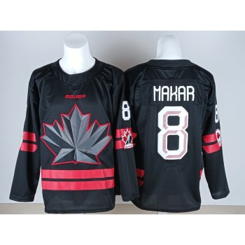 Men's Canada Hockey #8 Cale Makar Black 2026 Away Replica Jersey