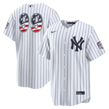 Men's New York Yankees #99 Aaron Judge Nike White USA 250 Fourth of July Home Stadium Jersey Men's New York Yankees #99 Aaron Judge Nike White USA 250 Fourth of July Home Stadium Jersey