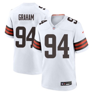 Men's Cleveland Browns #94 Mason Graham Nike White 2025 NFL Draft First Round Pick Game Jersey