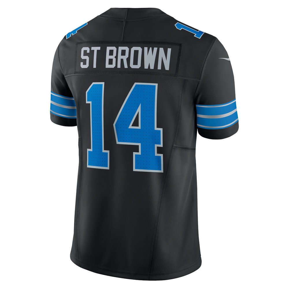 Men's Detroit Lions #14 Amon-Ra St. Brown Black 2nd Alternate Vapor F.U.S.E. Limited Jersey