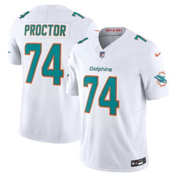 Men's Miami Dolphins #74 Kadyn Proctor White 2026 NFL Draft Vapor F.U.S.E. Limited Jersey Men's Miami Dolphins #74 Kadyn Proctor White 2026 NFL Draft Vapor F.U.S.E. Limited Jersey