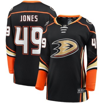 Women's Anaheim Ducks #49 Max Jones Black Jersey