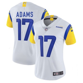 Women's Los Angeles Rams #17 Davante Adams White Stitched Game Jersey Women's Los Angeles Rams #17 Davante Adams White Stitched Game Jersey