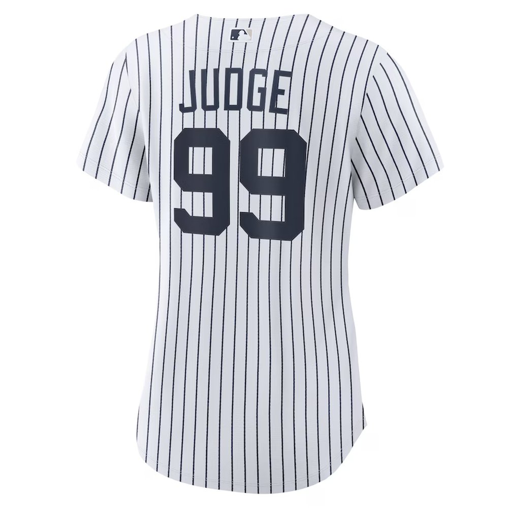 Women's New York Yankees #99 Aaron Judge White Home Replica Player Jersey Women's New York Yankees #99 Aaron Judge White Home Replica Player Jersey