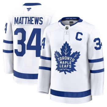 Men's Toronto Maple Leafs #34 Auston Matthews White Away Premium Jersey