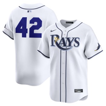 Men's Tampa Bay Rays #42 Jackie Robinson Nike White Home 2025 Jackie Robinson Day Limited Jersey Men's Tampa Bay Rays #42 Jackie Robinson Nike White Home 2025 Jackie Robinson Day Limited Jersey