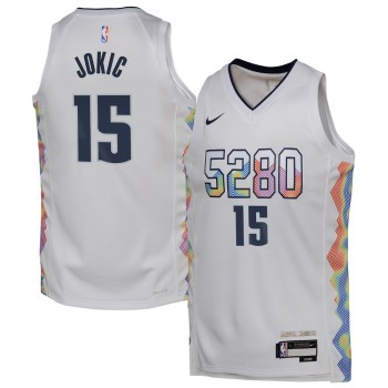 Youth Denver Nuggets Nikola Jokic White 2024/25 Swingman Player Jersey - City Edition