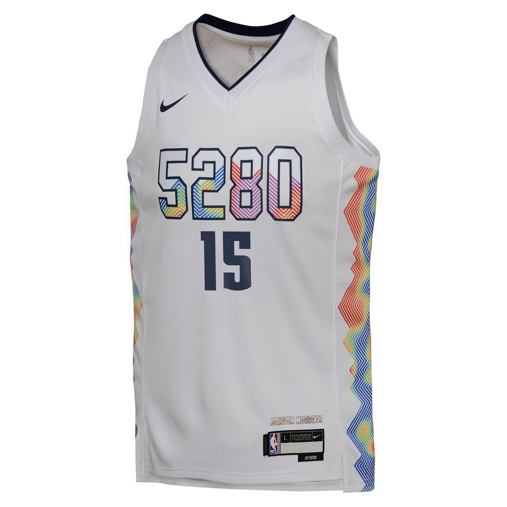 Youth Denver Nuggets Nikola Jokic White 2024/25 Swingman Player Jersey - City Edition