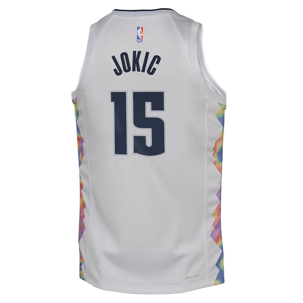 Youth Denver Nuggets Nikola Jokic White 2024/25 Swingman Player Jersey - City Edition