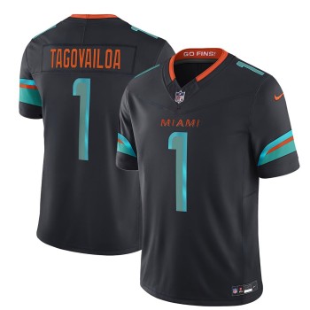Youth Miami Dolphins #1 Tua Tagovailoa Black Rivalries Collection F.U.S.E. Vapor Limited Stitched Jersey Youth Miami Dolphins #1 Tua Tagovailoa Black Rivalries Collection F.U.S.E. Vapor Limited Stitched Jersey