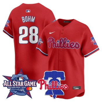 Men's Philadelphia Phillies #28 Alec Bohm Red 2026 MLB All-Star Jersey
