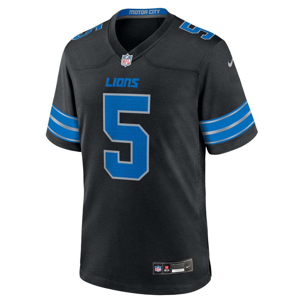 Men's Detroit Lions David Montgomery Black 2nd Alternate Game Jersey