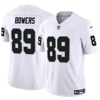Men's Las Vegas Raiders #89 Brock Bowers White 2024 Draft F.U.S.E Vapor Stitched Football Jersey Men's Las Vegas Raiders #89 Brock Bowers White 2024 Draft F.U.S.E Vapor Stitched Football Jersey