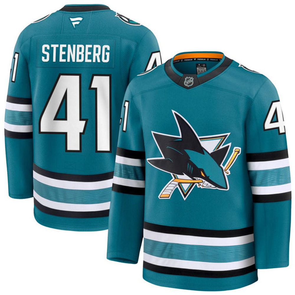Men's San Jose Sharks #41 Ivar Stenberg Teal 2026 Hockey Jersey Men's San Jose Sharks #41 Ivar Stenberg Teal 2026 Hockey Jersey