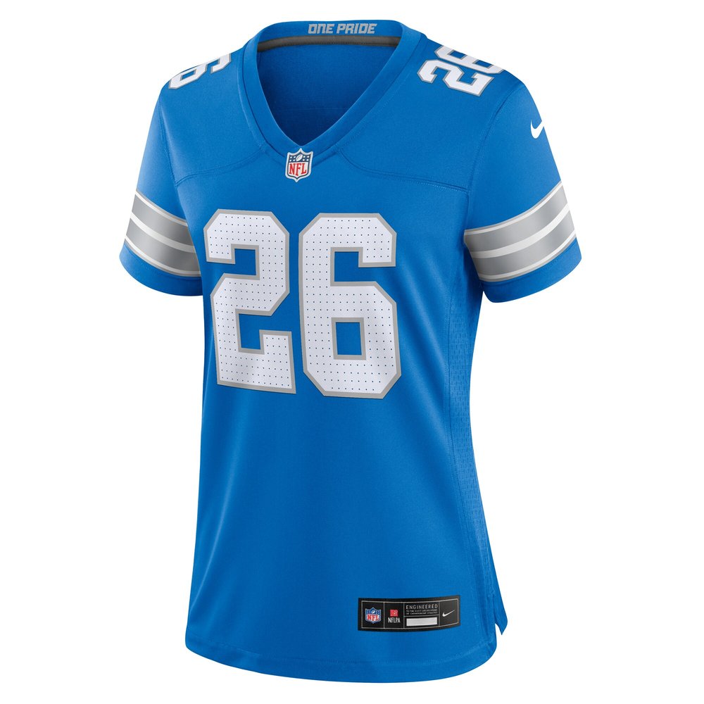 Women's Detroit Lions #26 Jahmyr Gibbs Blue Game Jersey
