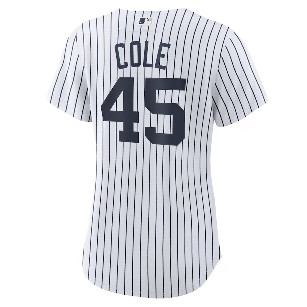 Women's New York Yankees #45 Gerrit Cole White Home Replica Player Jersey Women's New York Yankees #45 Gerrit Cole White Home Replica Player Jersey