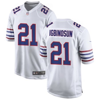 Youth Buffalo Bills #21 Davison Igbinosun White 2026 NFL Draft Game Jersey Youth Buffalo Bills #21 Davison Igbinosun White 2026 NFL Draft Game Jersey