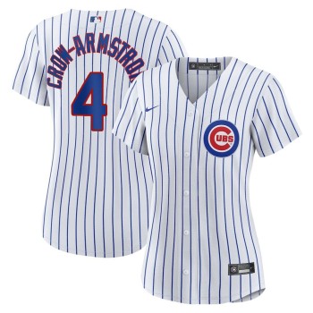 Women's Chicago Cubs #4 Pete Crow-Armstrong White Home Replica Player Jersey