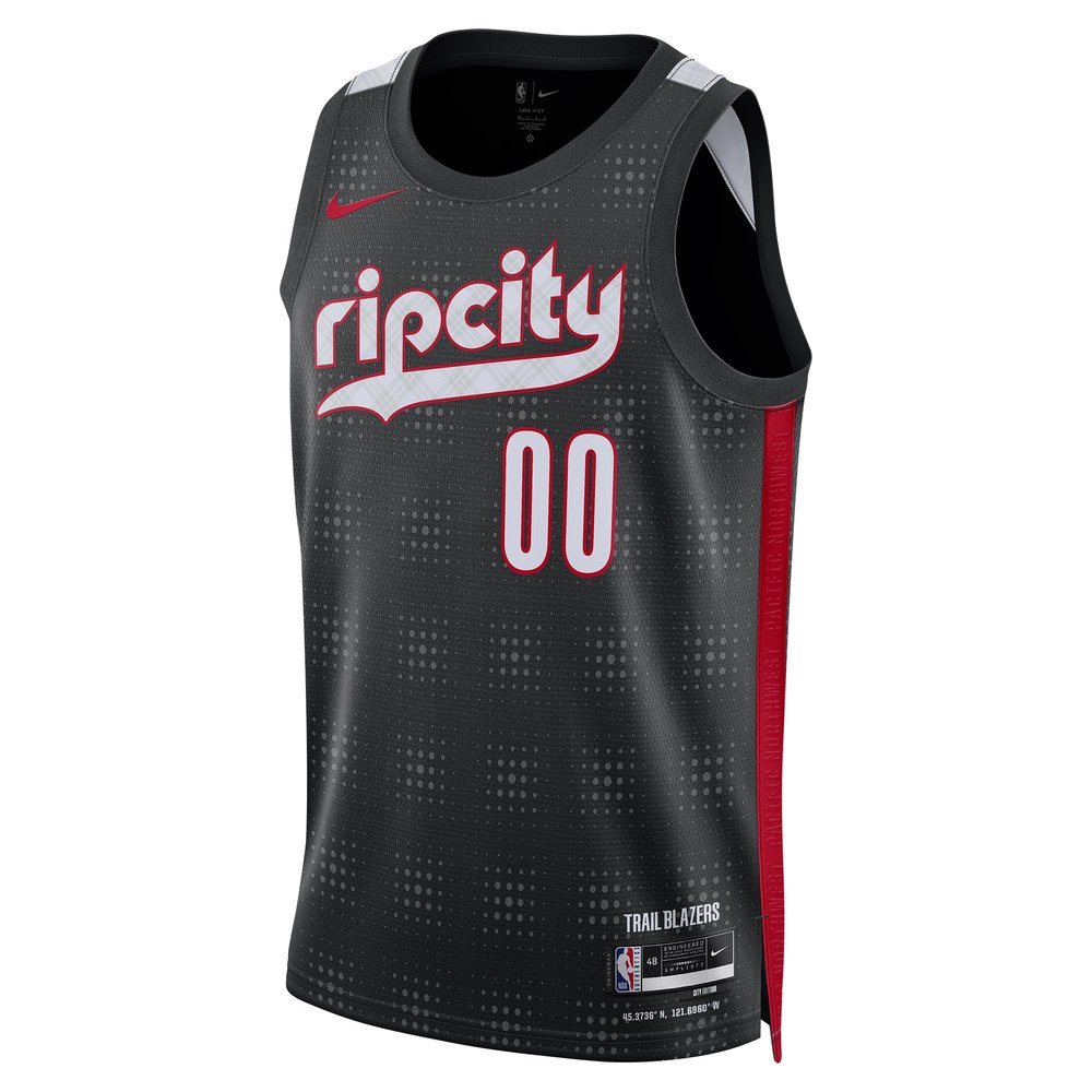 Unisex Portland Trail Blazers Scoot Henderson Black 2024/25 Swingman Player Jersey - City Edition