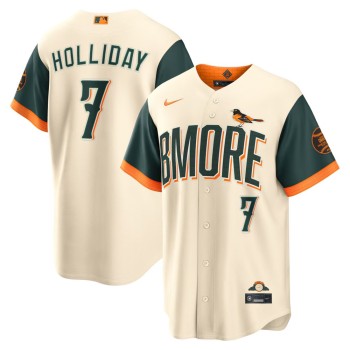 Men's Baltimore Orioles #7 Jackson Holliday Nike Natural 2026 City Connect Stadium Jersey Men's Baltimore Orioles #7 Jackson Holliday Nike Natural 2026 City Connect Stadium Jersey