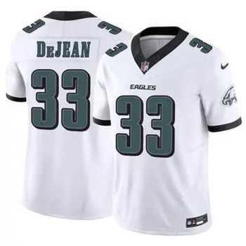 Men's Philadelphia Eagles #33 Cooper DeJean White 2024 Draft Vapor Untouchable Limited Stitched Football Jersey Men's Philadelphia Eagles #33 Cooper DeJean White 2024 Draft Vapor Untouchable Limited Stitched Football Jersey