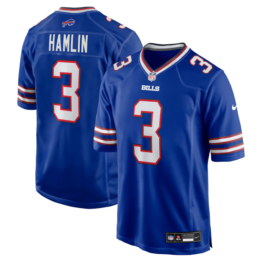 Men's Buffalo Bills #3 Damar Hamlin Nike Royal Game Jersey Men's Buffalo Bills #3 Damar Hamlin Nike Royal Game Jersey