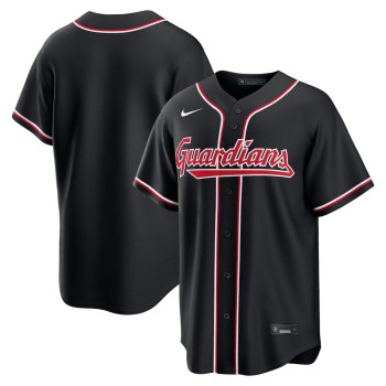 Youth Cleveland Guardians Fashion Replica Black Out Jersey Youth Cleveland Guardians Fashion Replica Black Out Jersey