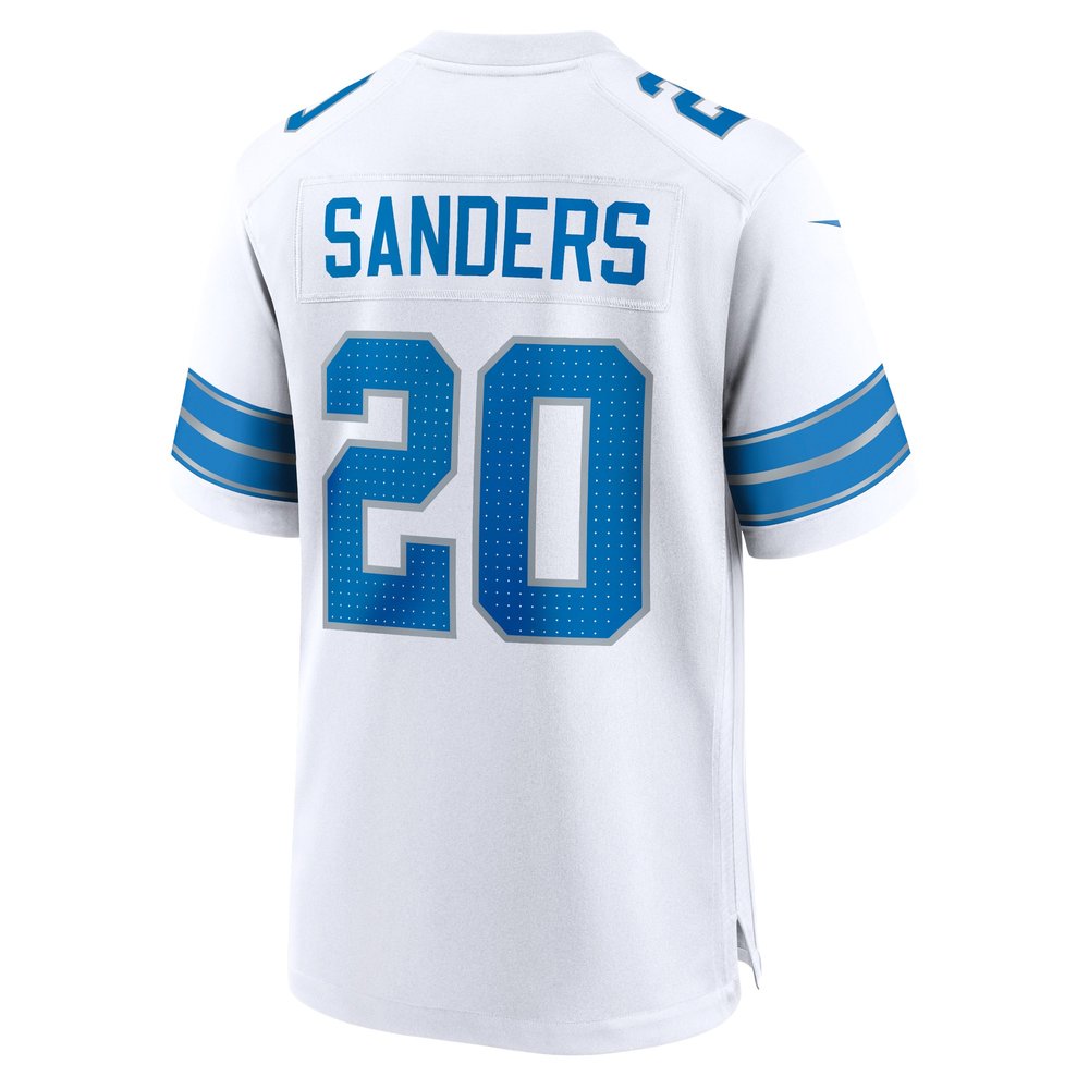 Men's Detroit Lions #20 Barry Sanders White Retired Player Game Jersey