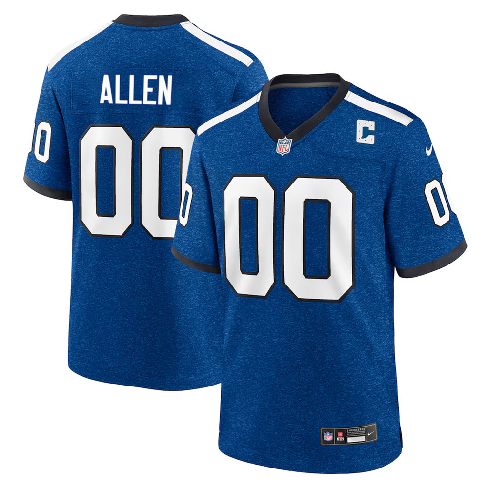 Men's Indianapolis Colts CJ Allen Royal 2026 NFL Draft Game Jersey Men's Indianapolis Colts CJ Allen Royal 2026 NFL Draft Game Jersey