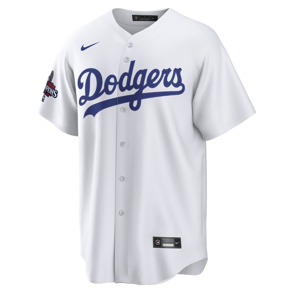 Men's Los Angeles Dodgers #18 Yoshinobu Yamamoto White 2024 World Series Champions Home Japanese Characters Replica Player Jersey Men's Los Angeles Dodgers #18 Yoshinobu Yamamoto White 2024 World Series Champions Home Japanese Characters Replica Player Jersey