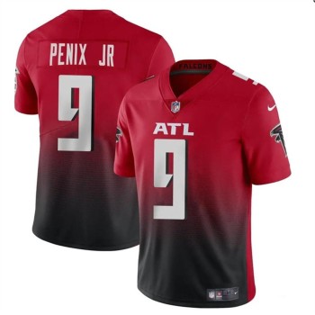 Men's Atlanta Falcons #9 Michael Penix Jr Red/Black 2024 Draft Vapor Untouchable Limited Stitched Football Jersey Men's Atlanta Falcons #9 Michael Penix Jr Red/Black 2024 Draft Vapor Untouchable Limited Stitched Football Jersey