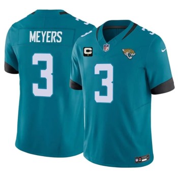 Men's Jacksonville Jaguars #3 Jakobi Meyers Teal 2026 1-Star C Patch Vapor F.U.S.E. Limited Jersey Men's Jacksonville Jaguars #3 Jakobi Meyers Teal 2026 1-Star C Patch Vapor F.U.S.E. Limited Jersey