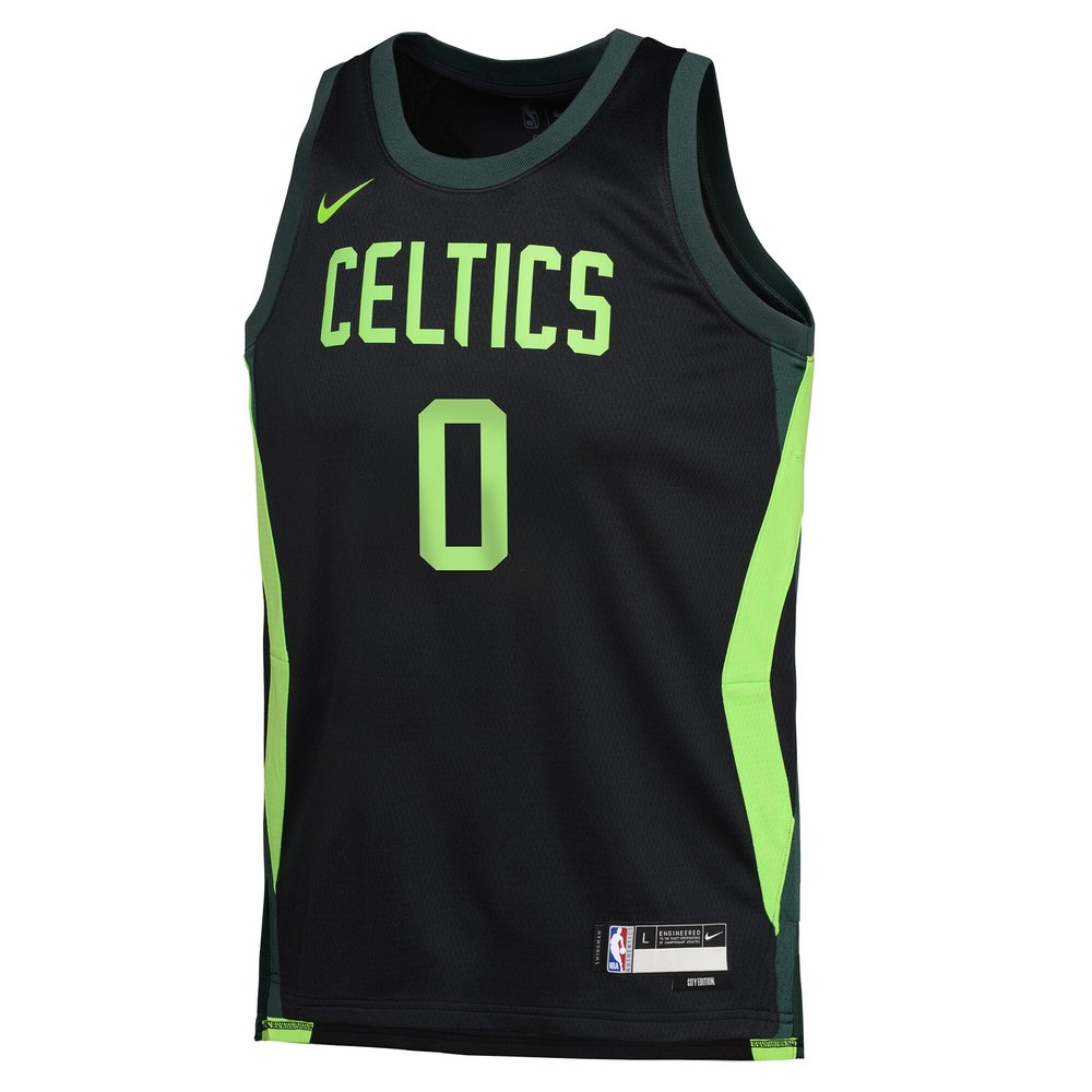 Youth Boston Celtics Jayson Tatum Black 2024/25 Swingman Player Jersey - City Edition