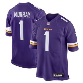 Men's Minnesota Vikings #1 Kyler Murray Purple Game Jersey