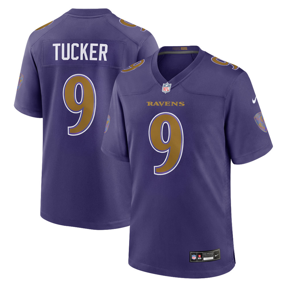 Men's Baltimore Ravens #9 Justin Tucker Nike Purple Alternate Game Jersey Men's Baltimore Ravens #9 Justin Tucker Nike Purple Alternate Game Jersey