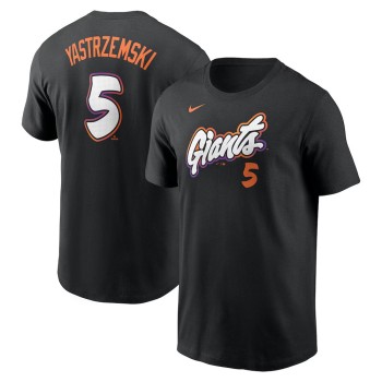 Men's San Francisco Giants Mike Yastrzemski Nike Anthracite 2025 City Connect Fuse Name & Number T-Shirt Men's San Francisco Giants Mike Yastrzemski Nike Anthracite 2025 City Connect Fuse Name & Number T-Shirt
