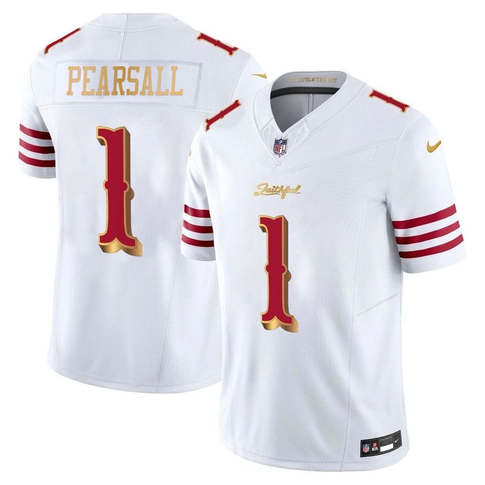 Men's San Francisco 49ers #1 Ricky Pearsall White Rivalries Collection F.U.S.E. Vapor Limited Stitched Jersey Men's San Francisco 49ers #1 Ricky Pearsall White Rivalries Collection F.U.S.E. Vapor Limited Stitched Jersey