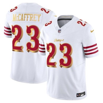 Men's San Francisco 49ers #23 Christian McCaffrey White Rivalries Collection F.U.S.E. Vapor Limited Stitched Jersey