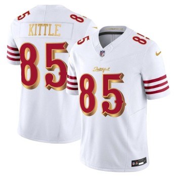 Men's San Francisco 49ers #85 George Kittle White Rivalries Collection F.U.S.E. Vapor Limited Stitched Jersey Men's San Francisco 49ers #85 George Kittle White Rivalries Collection F.U.S.E. Vapor Limited Stitched Jersey