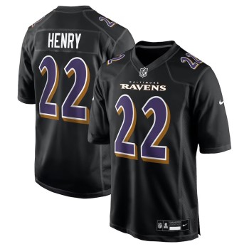 Men's Baltimore Ravens #22 Derrick Henry Carbon Black Fashion Game Jersey Men's Baltimore Ravens #22 Derrick Henry Carbon Black Fashion Game Jersey